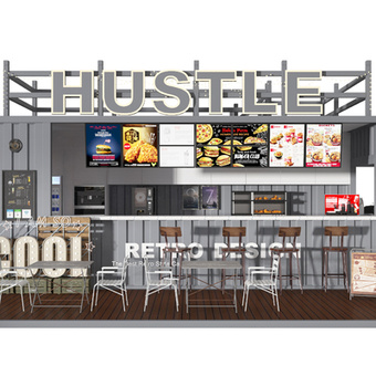 集装箱 快餐店 店面3d模型