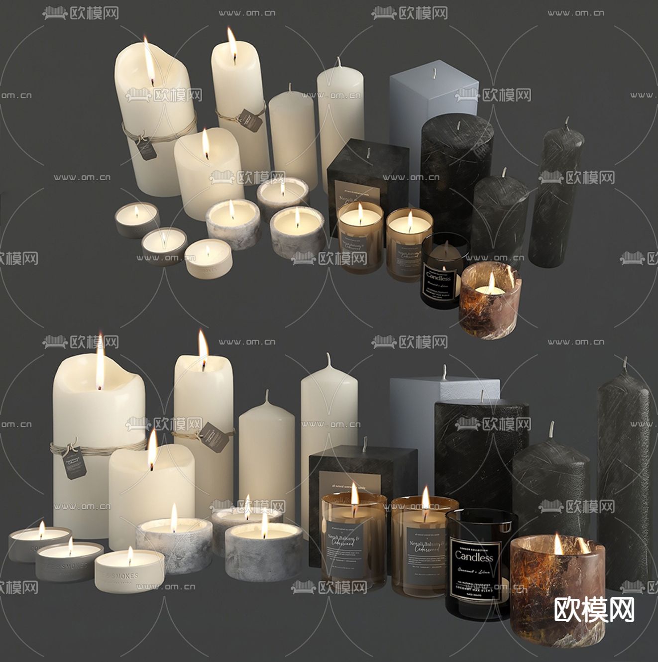 蜡烛su模型下载（渲染图1）