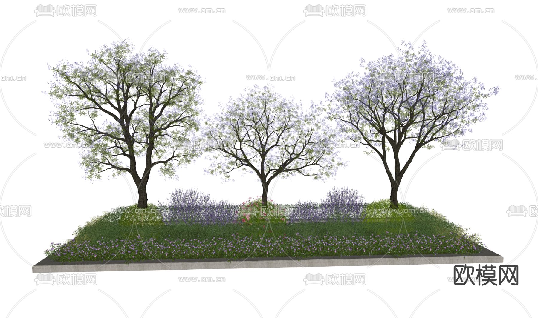 植物堆 花坛su模型下载（渲染图2）
