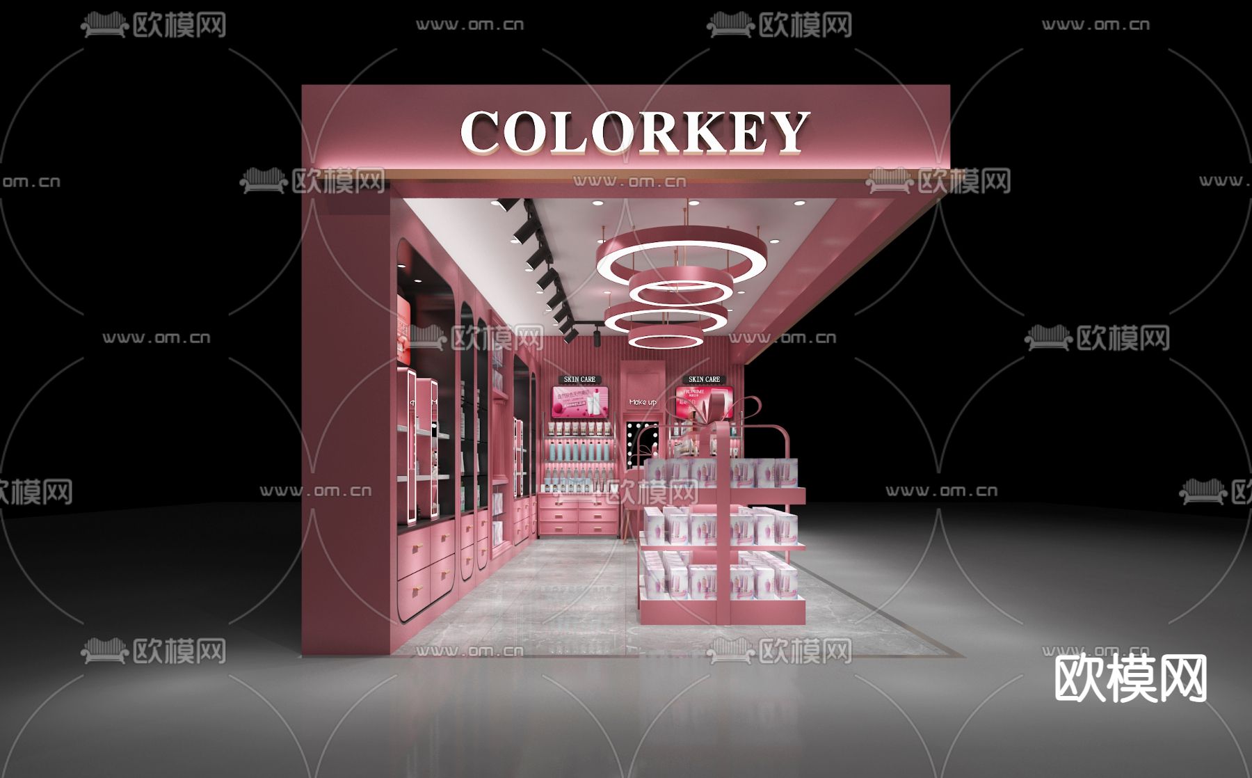 美妆店免费3d模型下载（渲染图2）