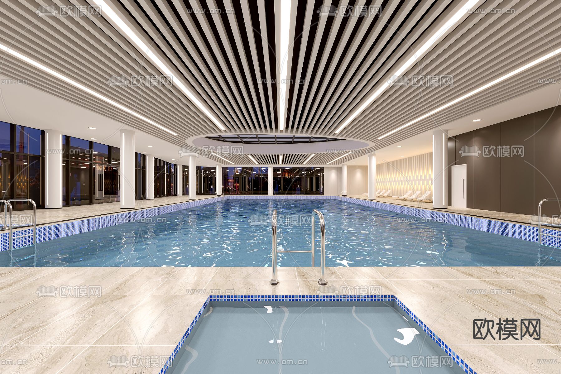 游泳馆3d模型下载