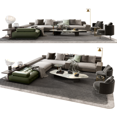  Minotti 组合沙发su模型 