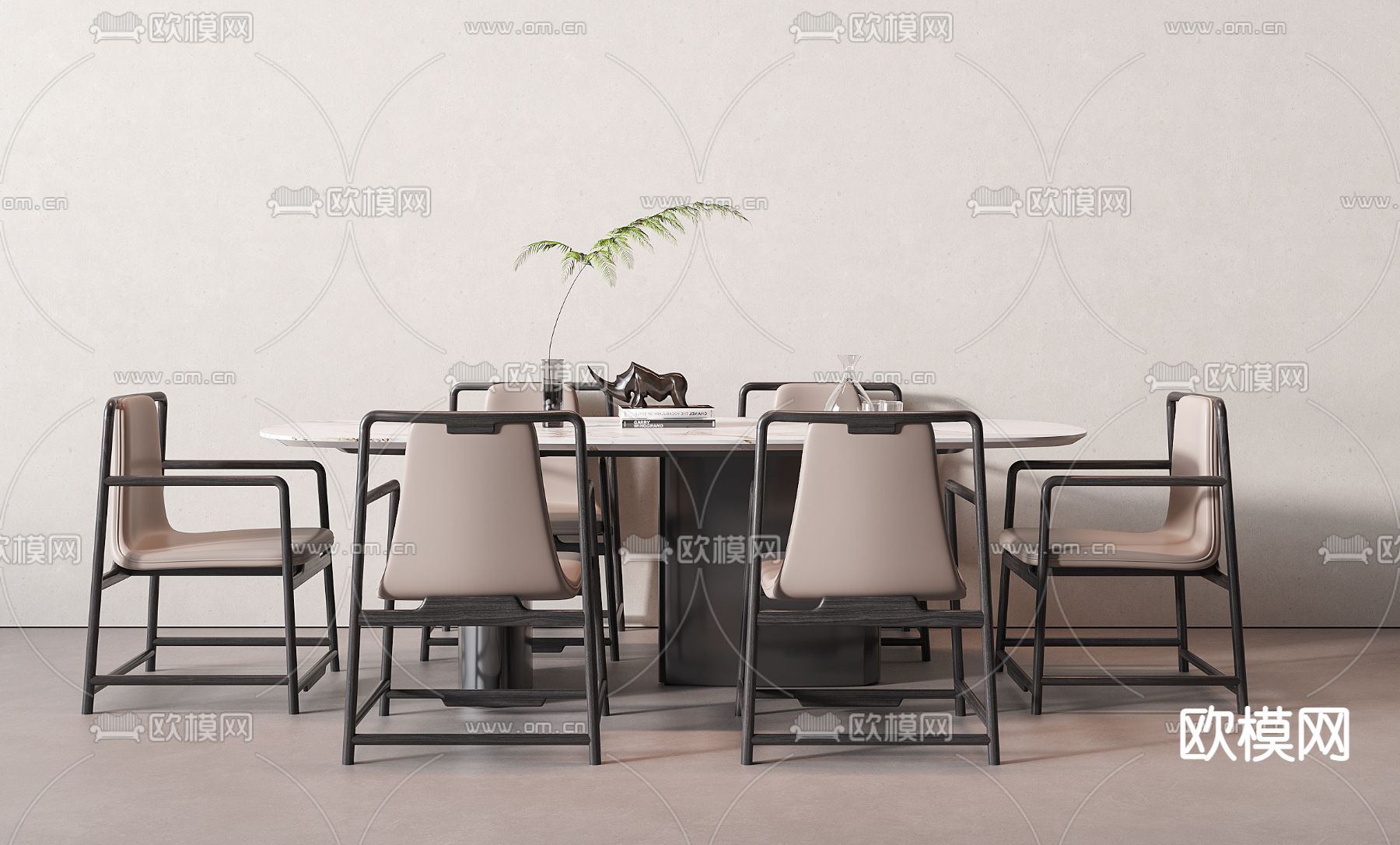 现代餐桌椅3d模型下载