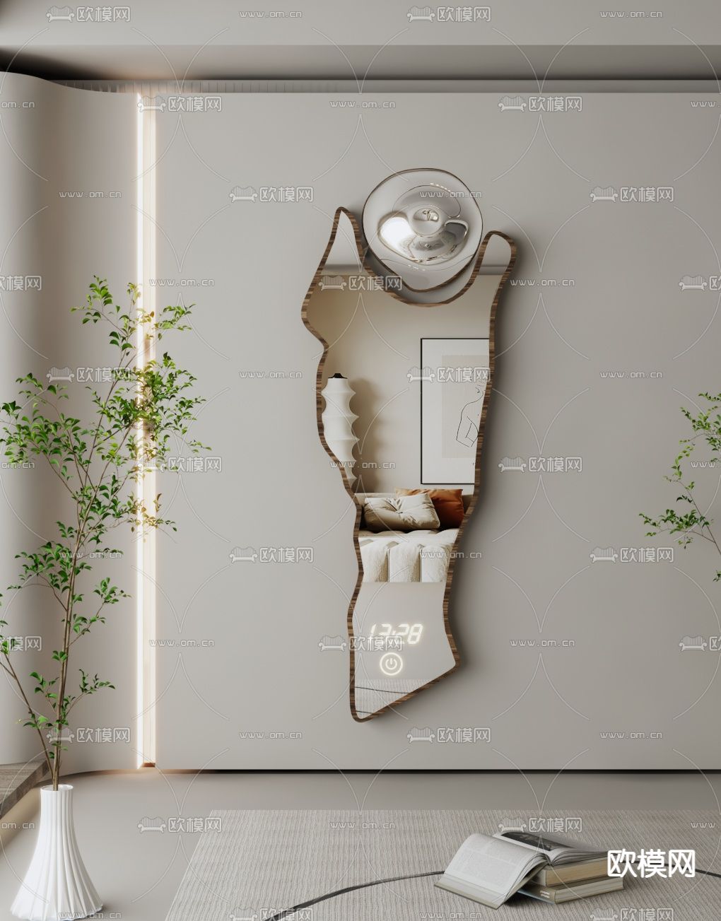 镜子 异形镜 智能镜子3d模型下载