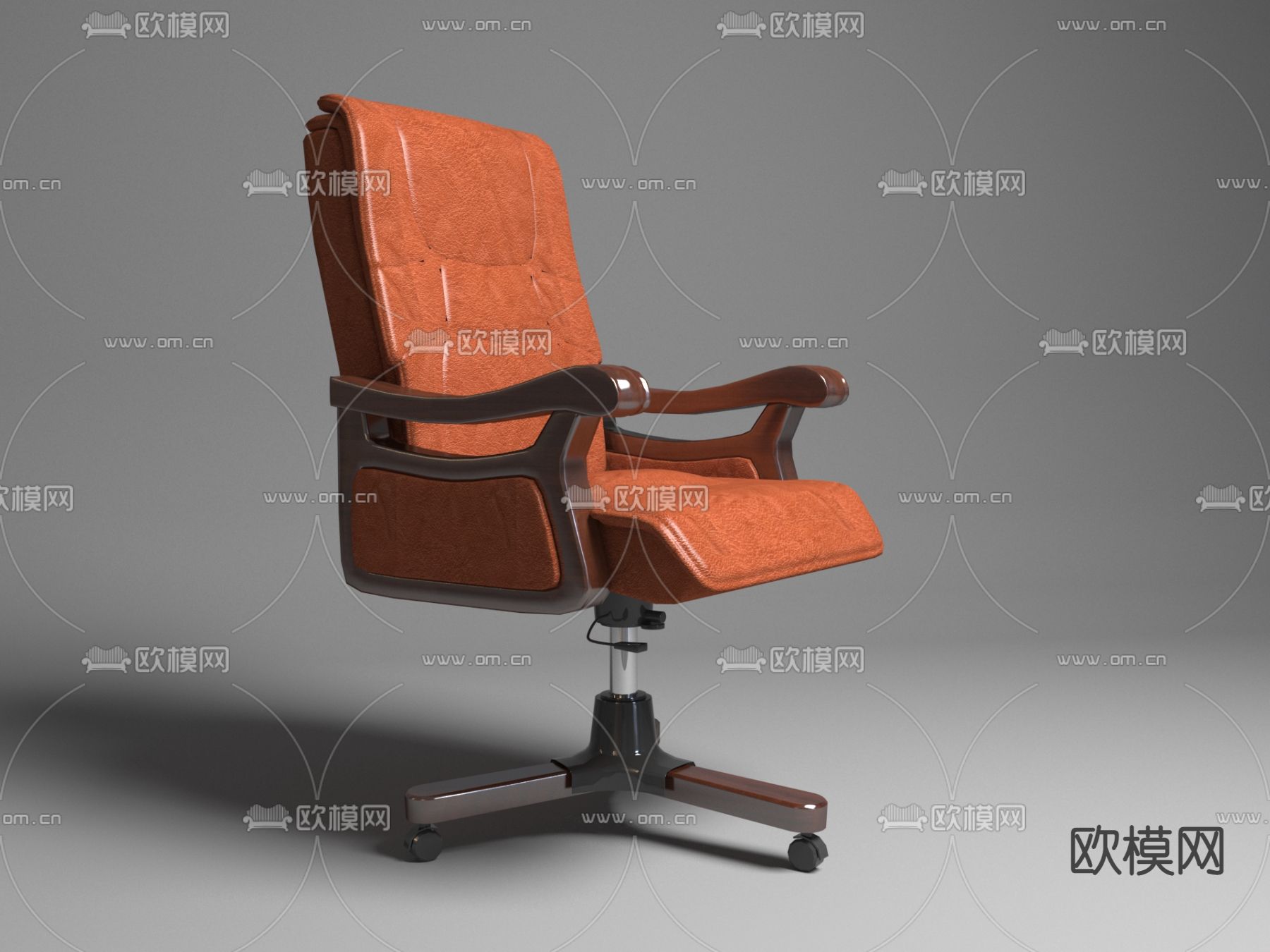 办公椅 转椅 经理椅3d模型下载（渲染图4）