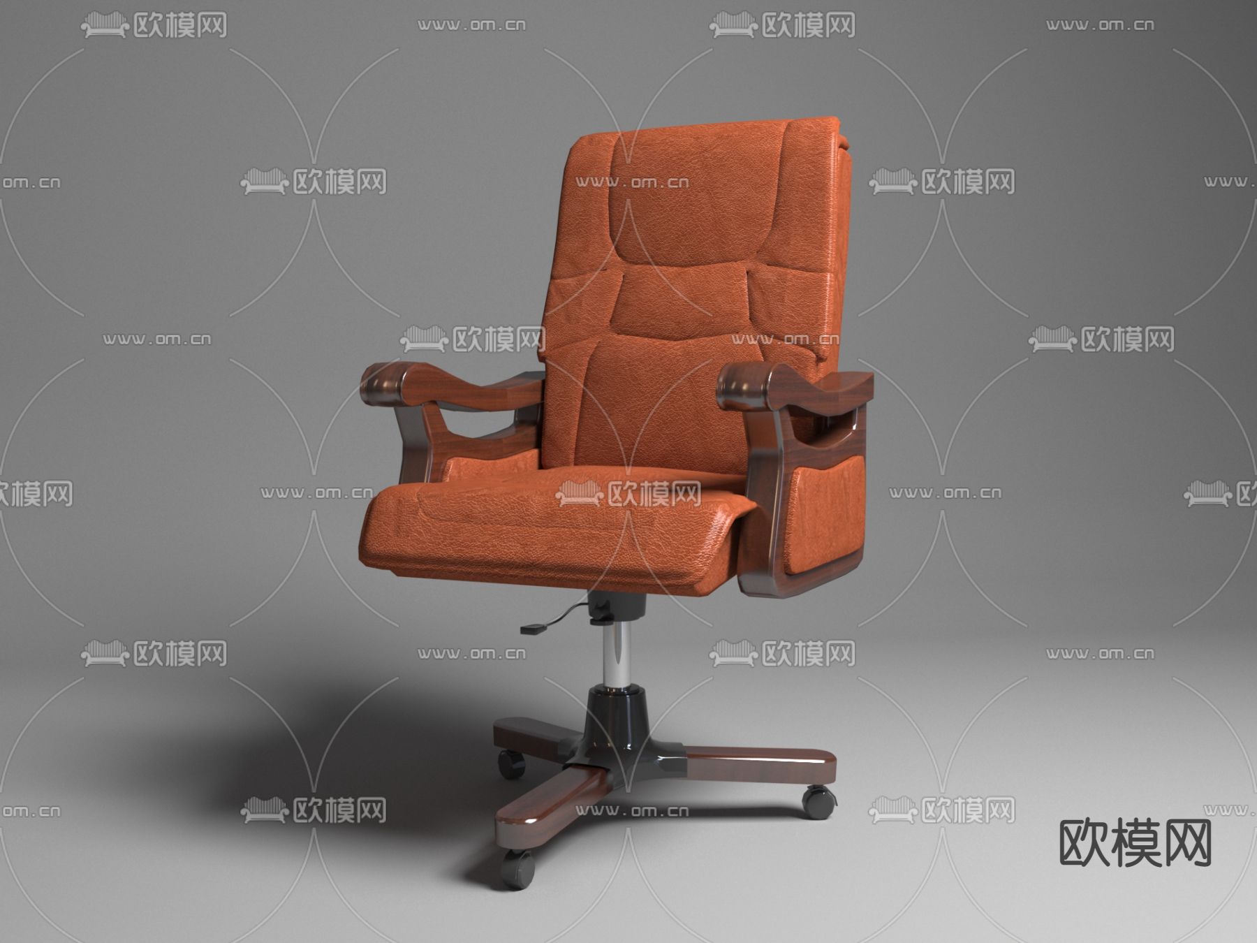 办公椅 转椅 经理椅3d模型下载（渲染图1）