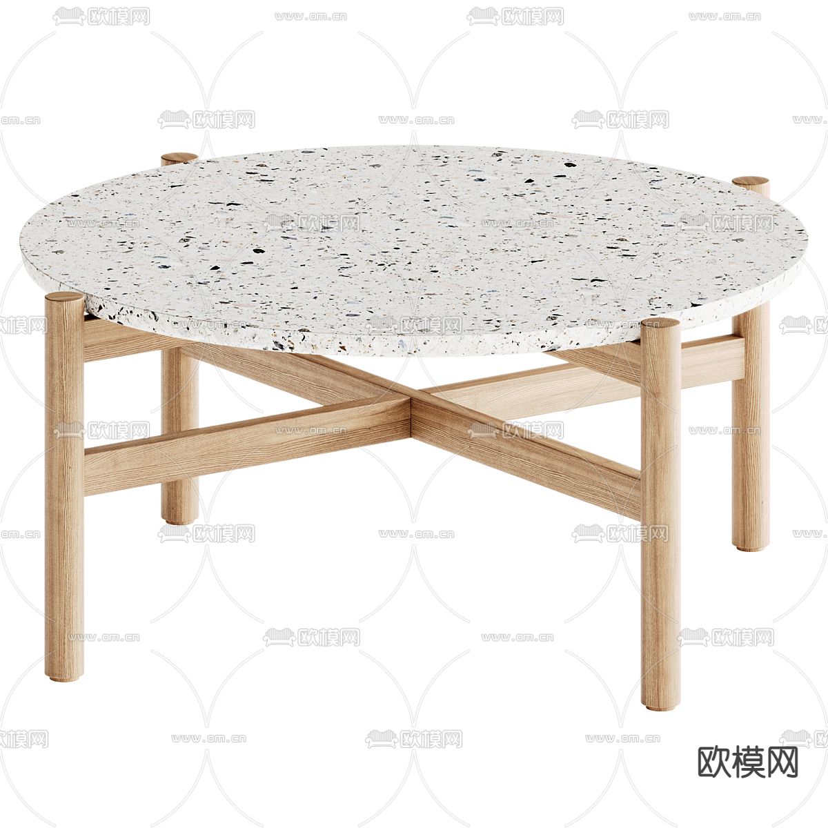 北欧子母茶几3d模型下载（渲染图2）