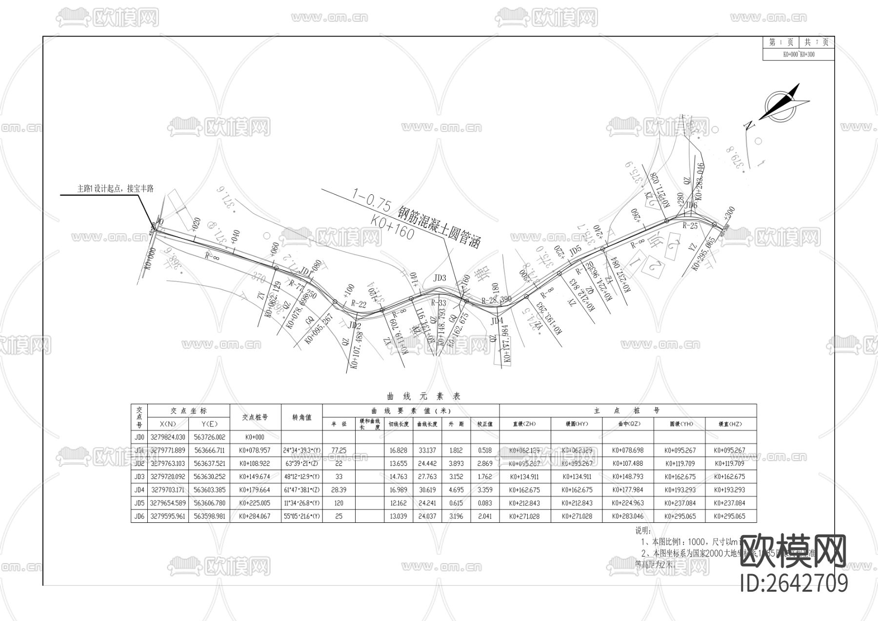 三跃路建设cad施工图下载（渲染图1）