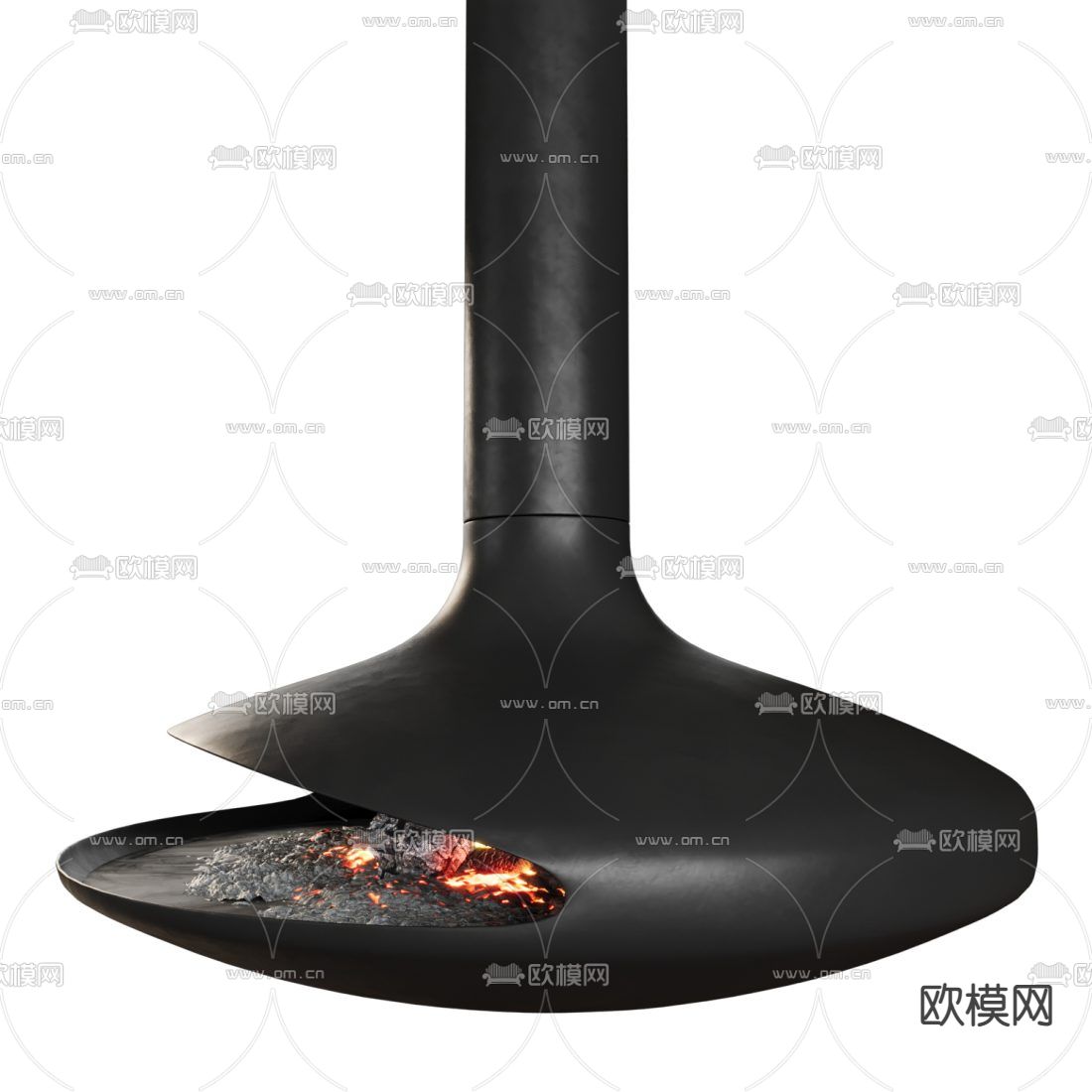 悬挂壁炉 火炉3d模型
