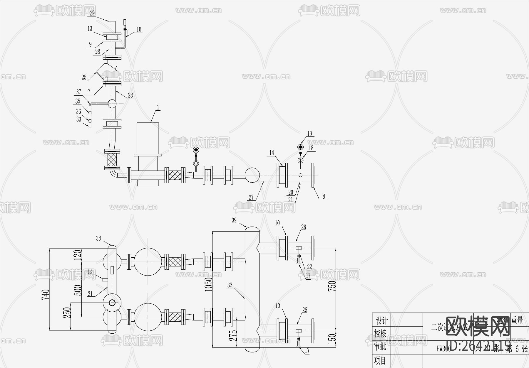 板式换热器设计节点大样下载（渲染图4）