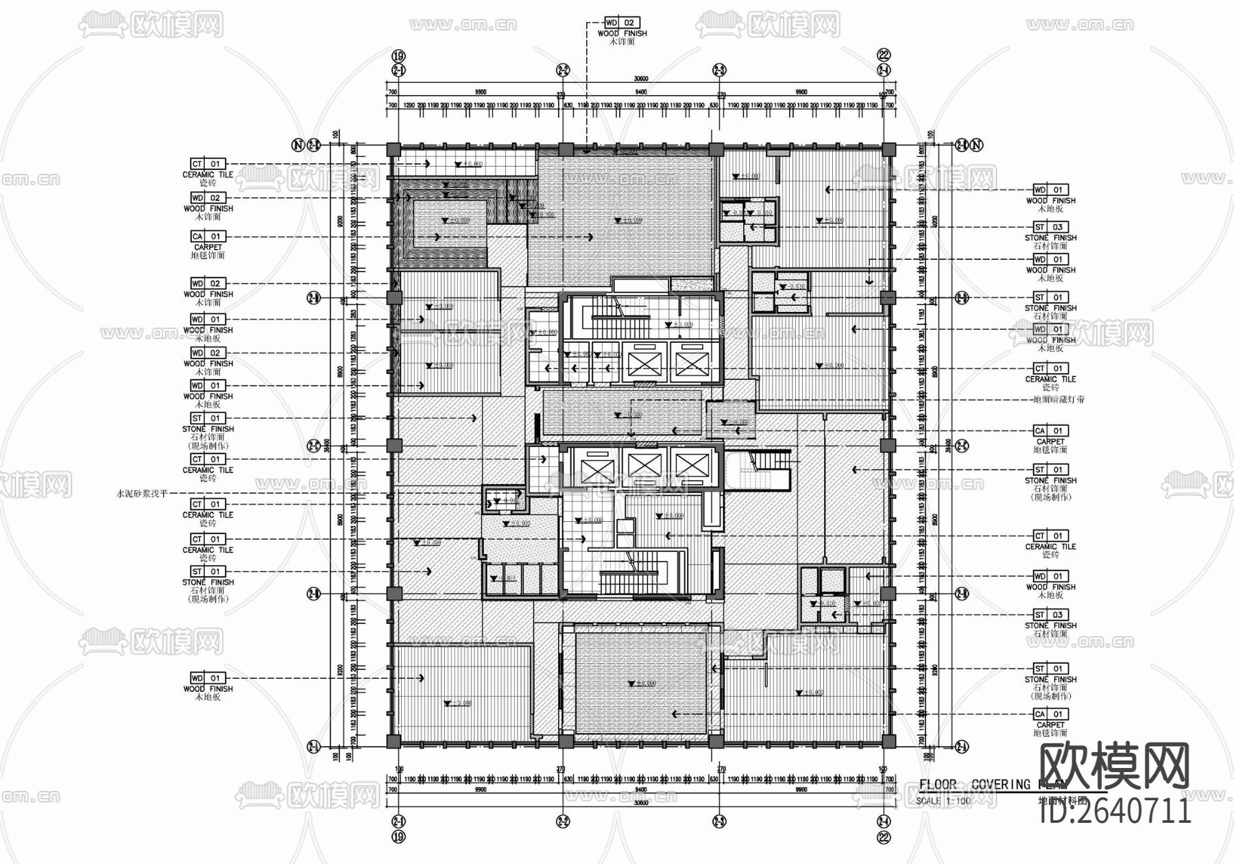 办公室CAD施工图下载（渲染图6）