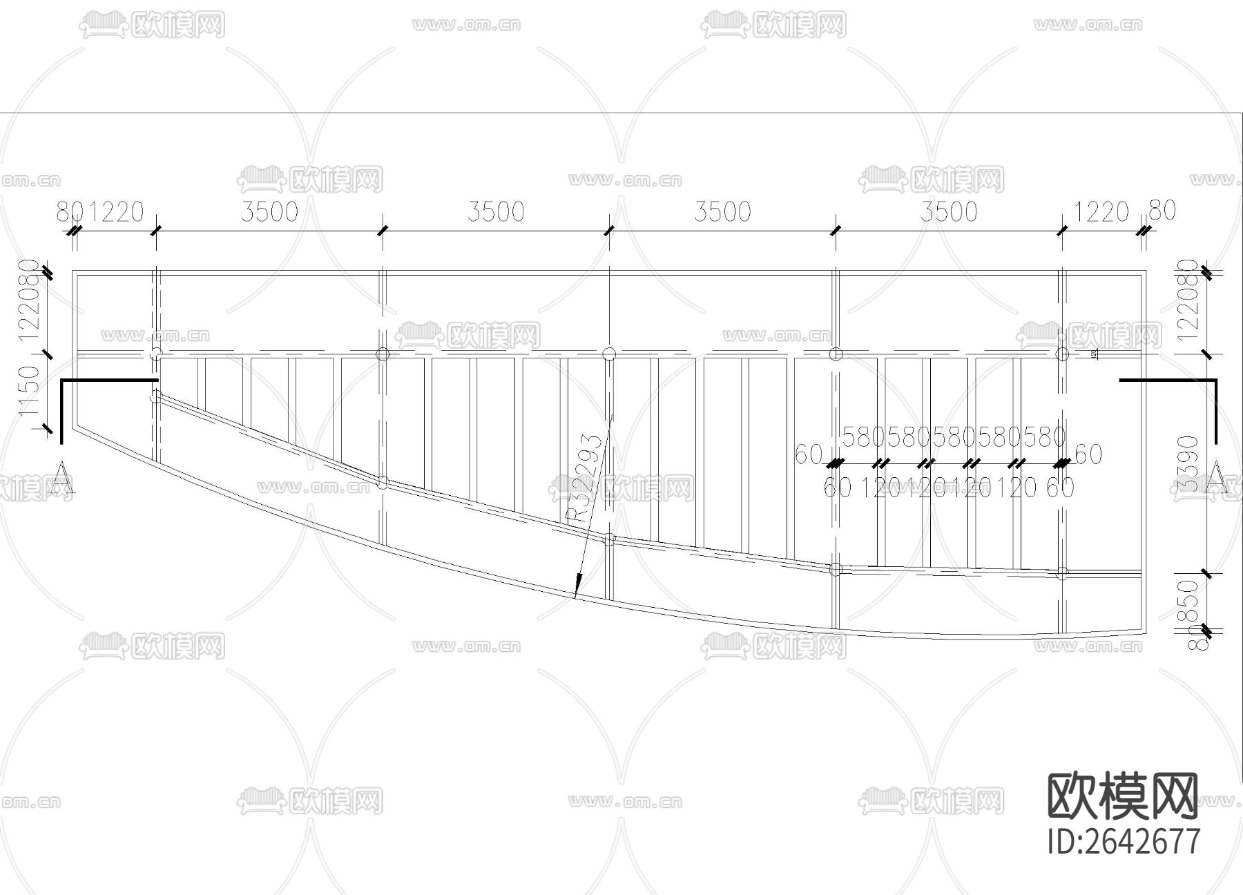 裙房屋顶花架节点大样下载（渲染图2）