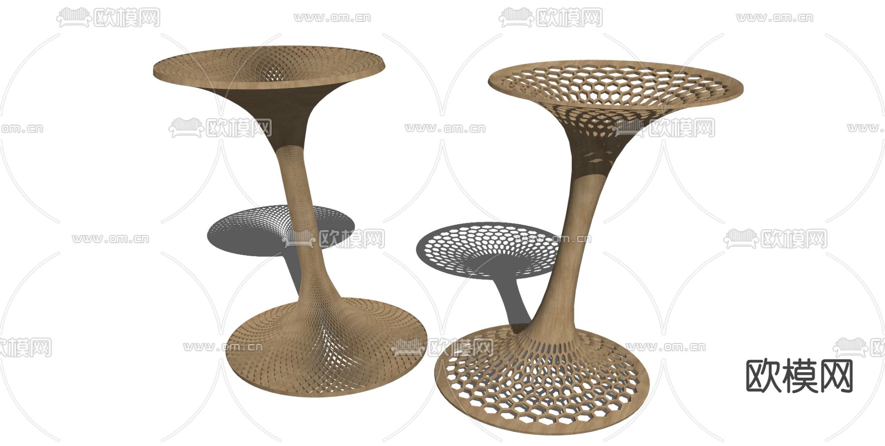 现代异型柱子su模型下载（渲染图3）