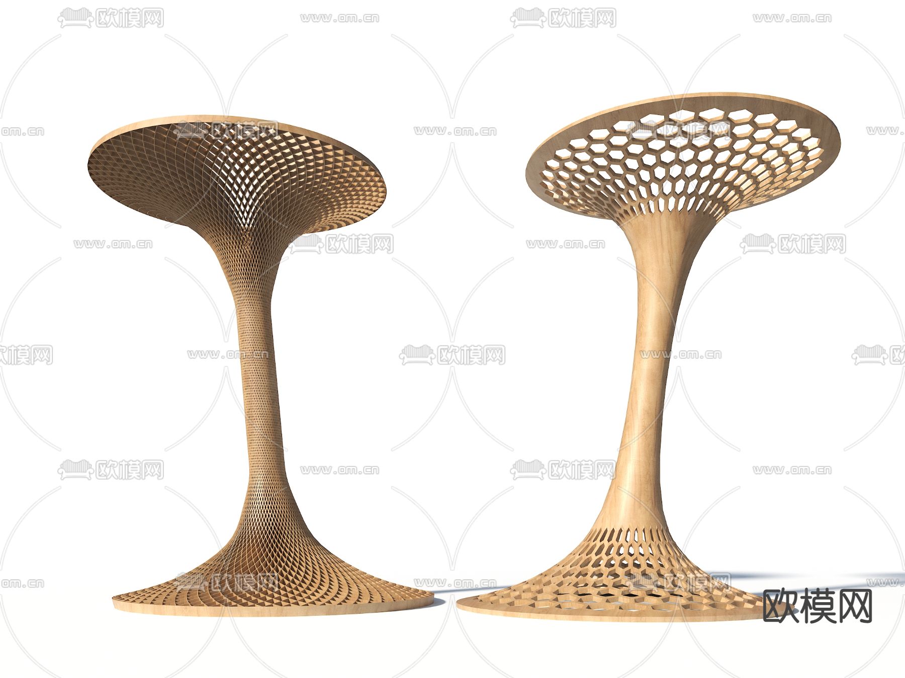 异型柱子 创意柱子免费3d模型下载