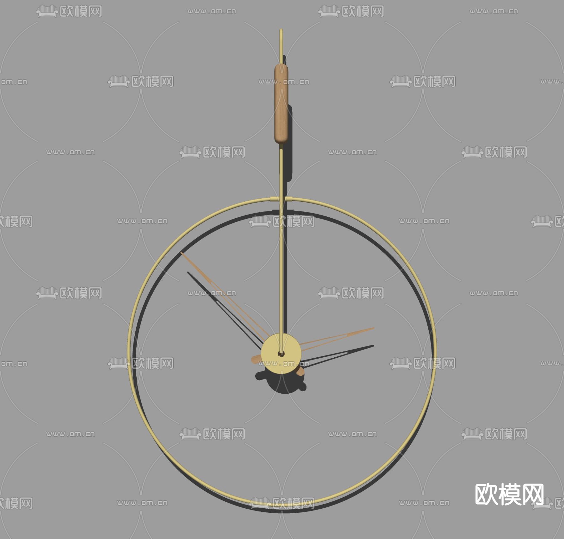 现代时钟挂件su模型