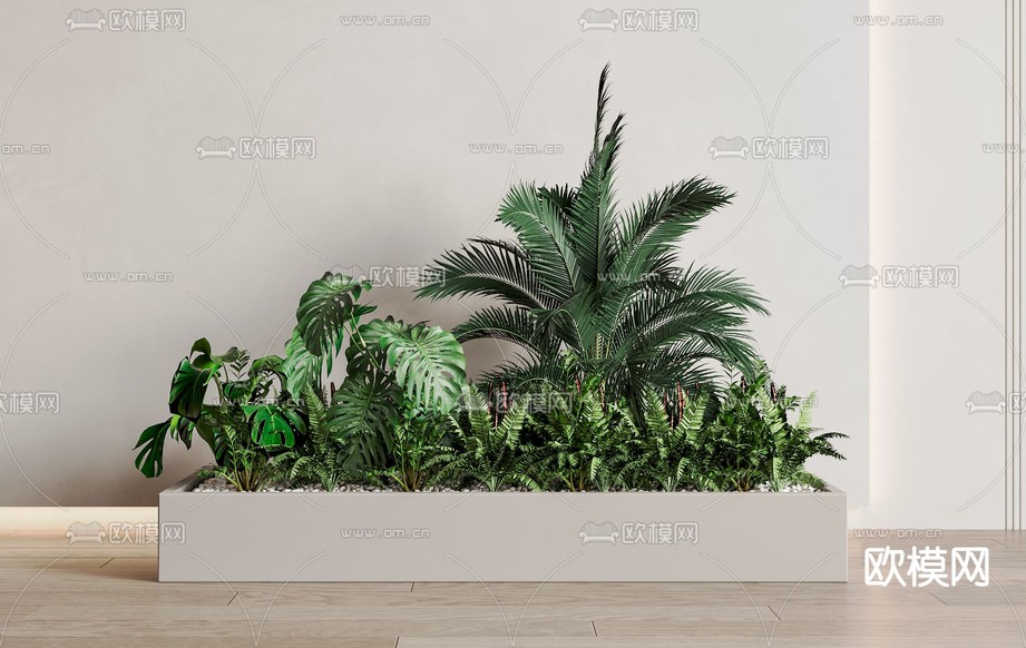 植物堆 花坛 盆栽3d模型下载