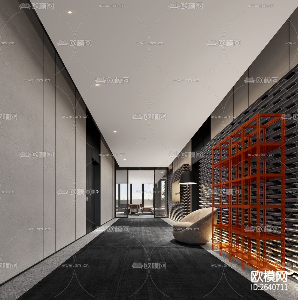 办公室CAD施工图下载（渲染图5）