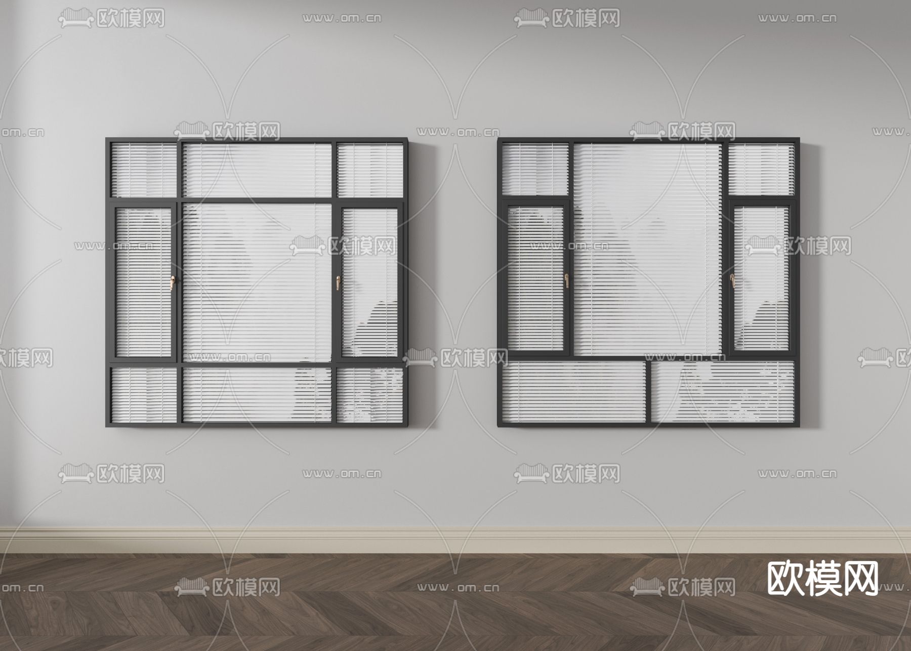 窗户 平开窗3d模型下载