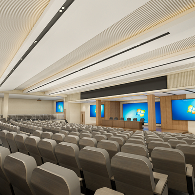 现代报告厅su模型 