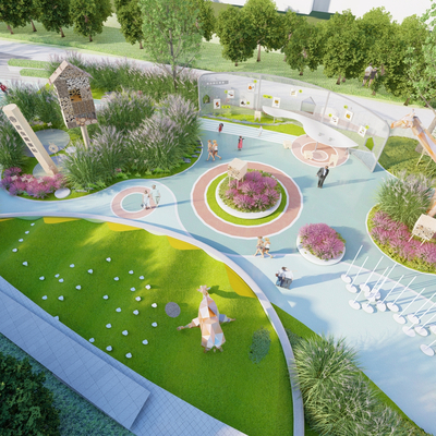 现代儿童乐园su模型