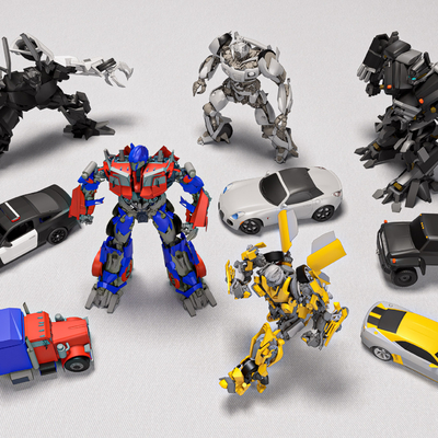  玩具机器人su模型 