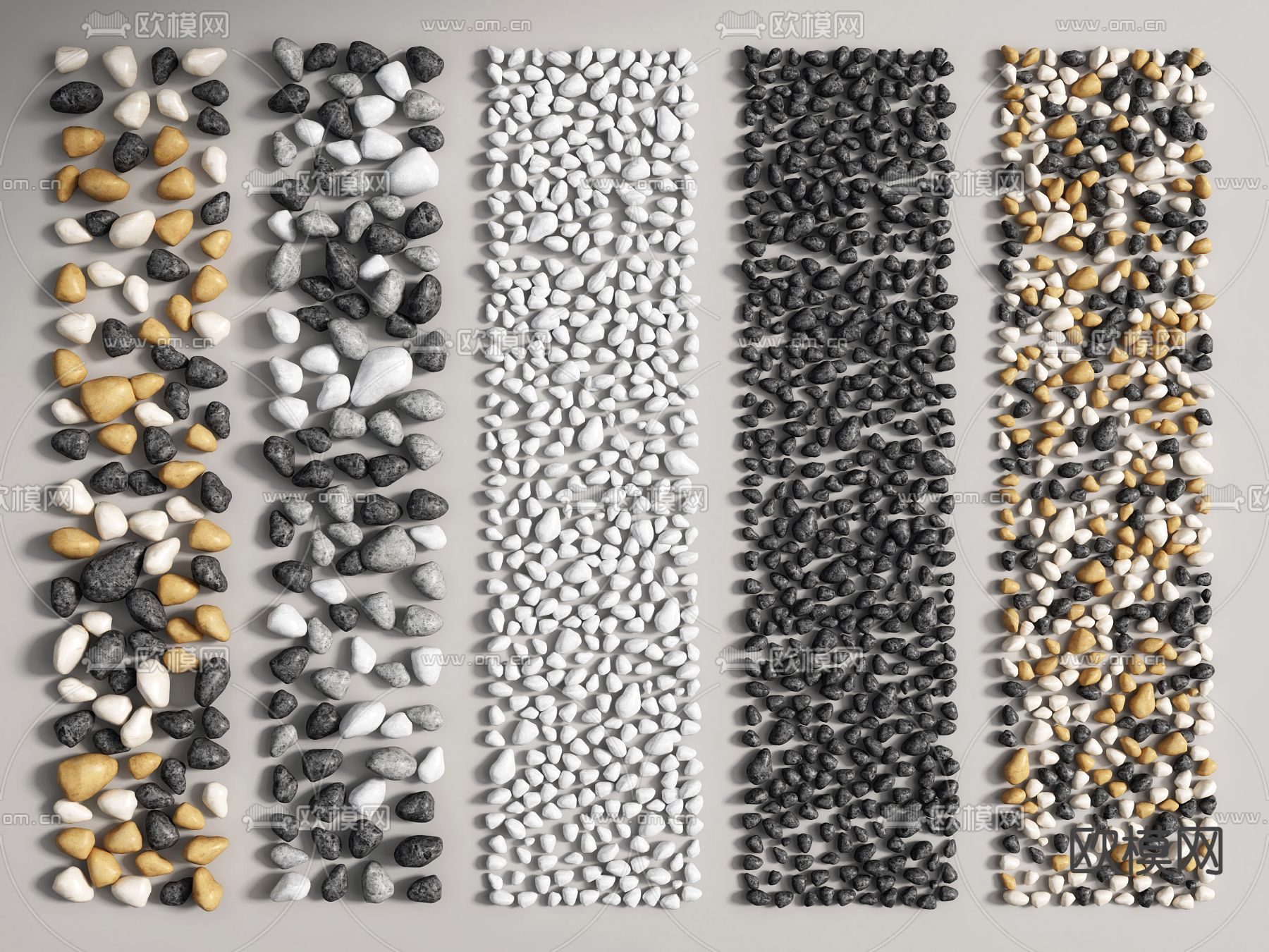 小石头 鹅卵石 碎石子3d模型下载