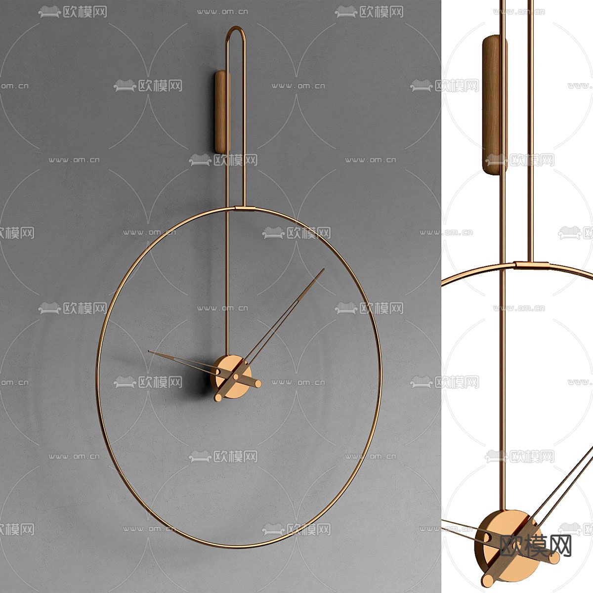 现代时钟挂件su模型