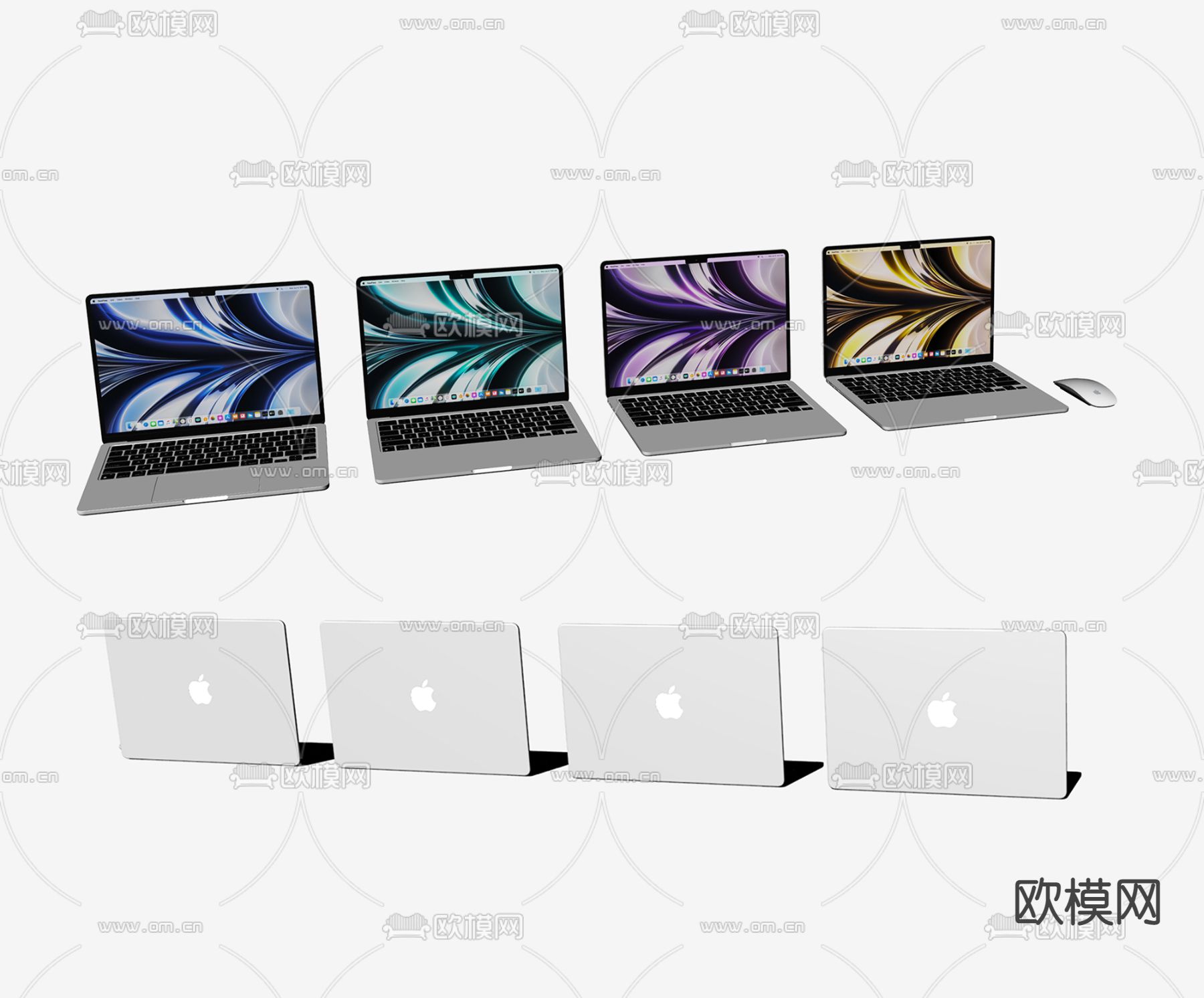 苹果笔记本电脑su模型下载（渲染图2）