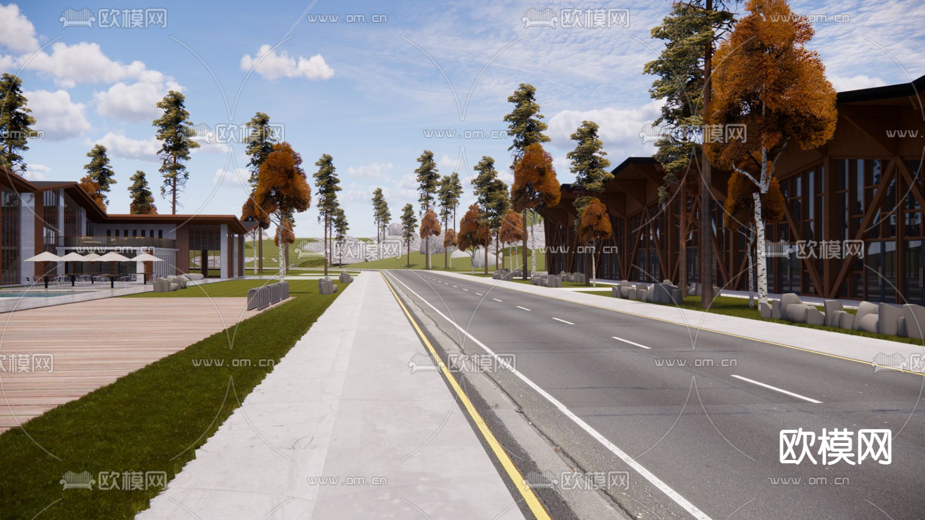 新中式民宿客栈su模型下载（渲染图5）