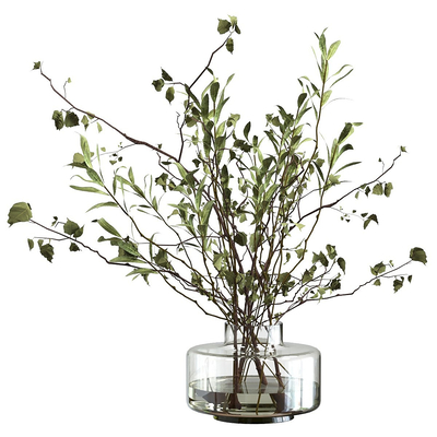现代绿植花瓶su模型