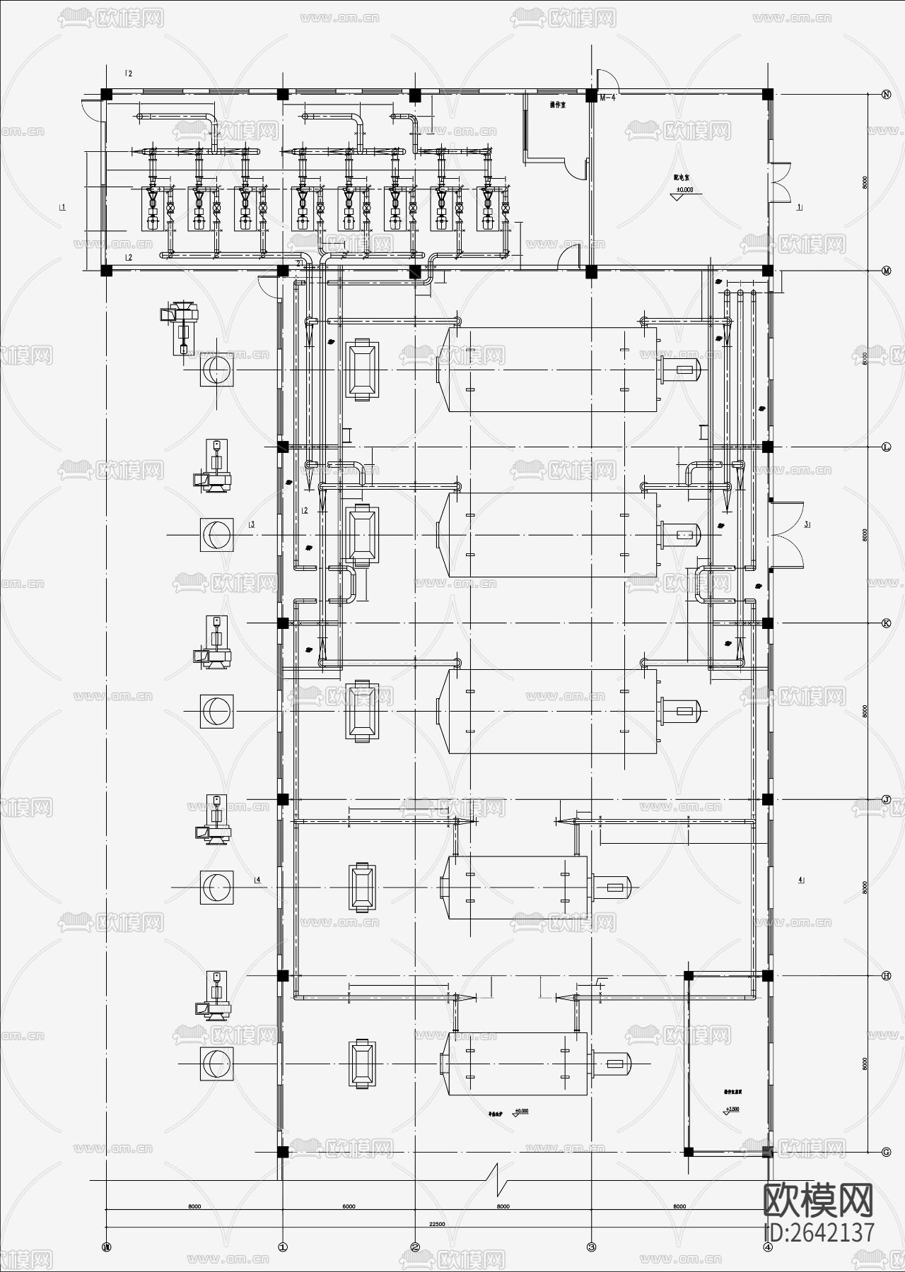 大型燃气导热油炉节点大样下载（渲染图4）