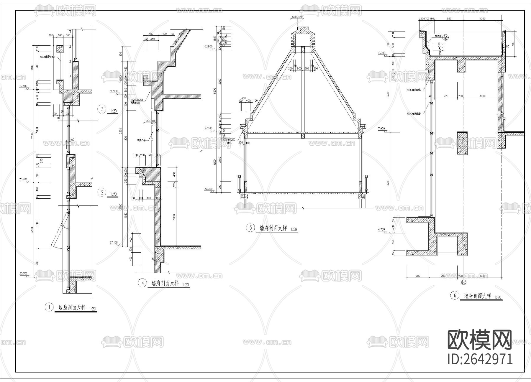 巨星墙身cad大样图下载（渲染图4）