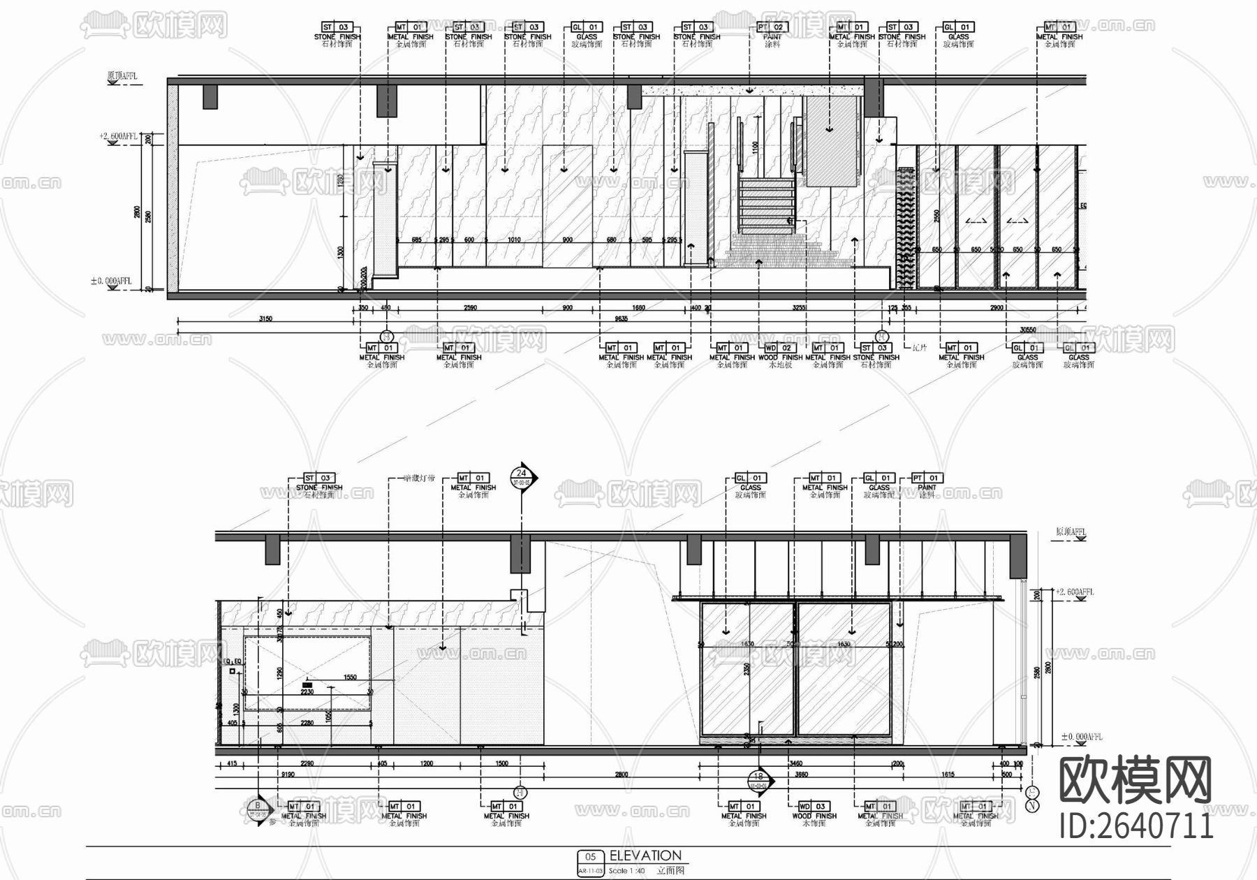 办公室CAD施工图下载（渲染图10）