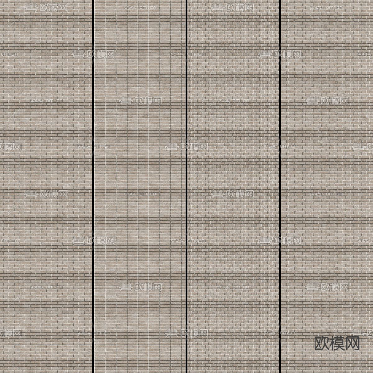 户外砖墙3d模型下载（渲染图2）