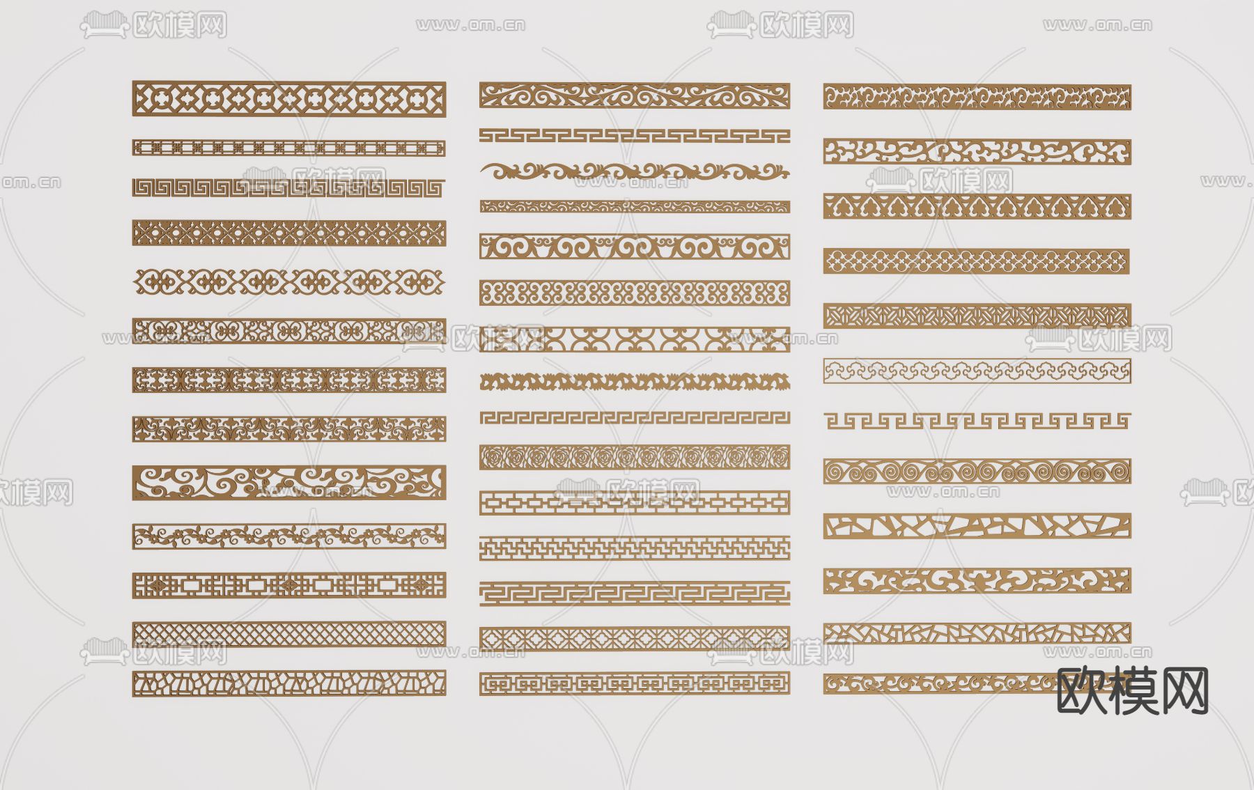 新中式镂空花格su模型下载（渲染图1）