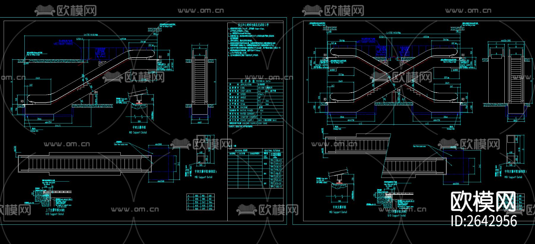 自动扶梯cad节点大样下载（渲染图1）
