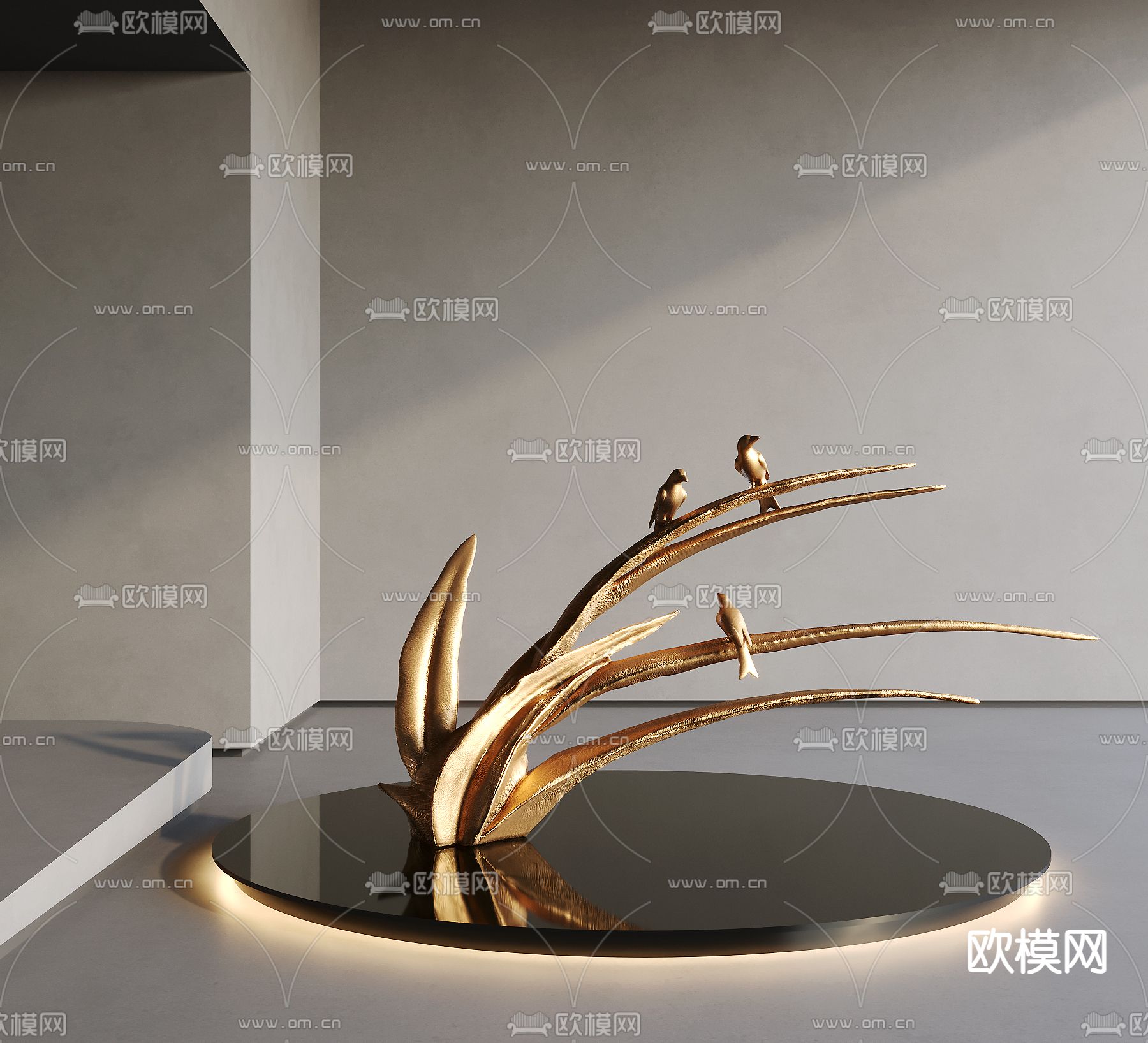 轻奢雕塑 艺术装置3d模型