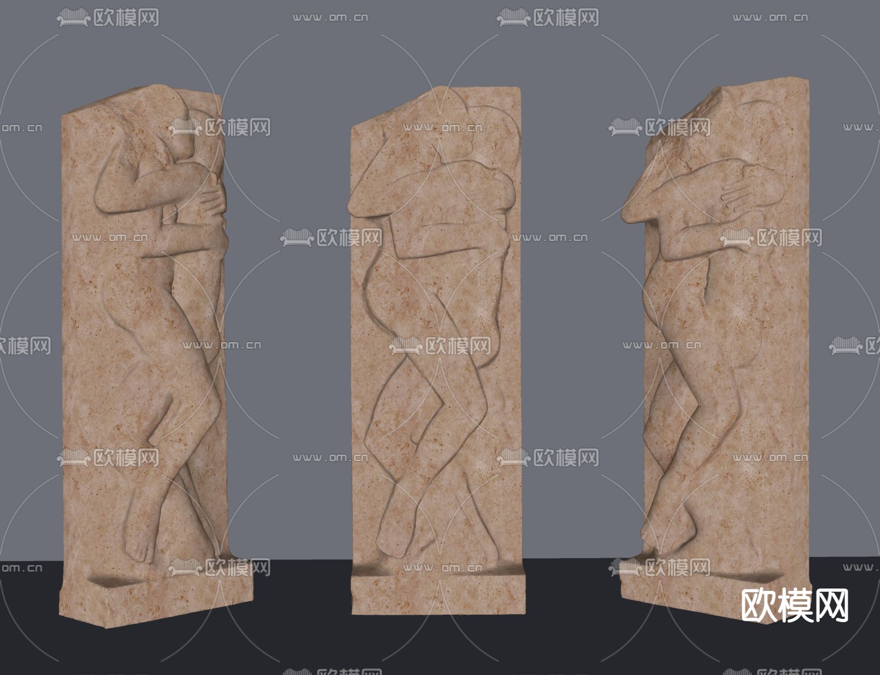 欧式浮雕摆件su模型下载（渲染图2）