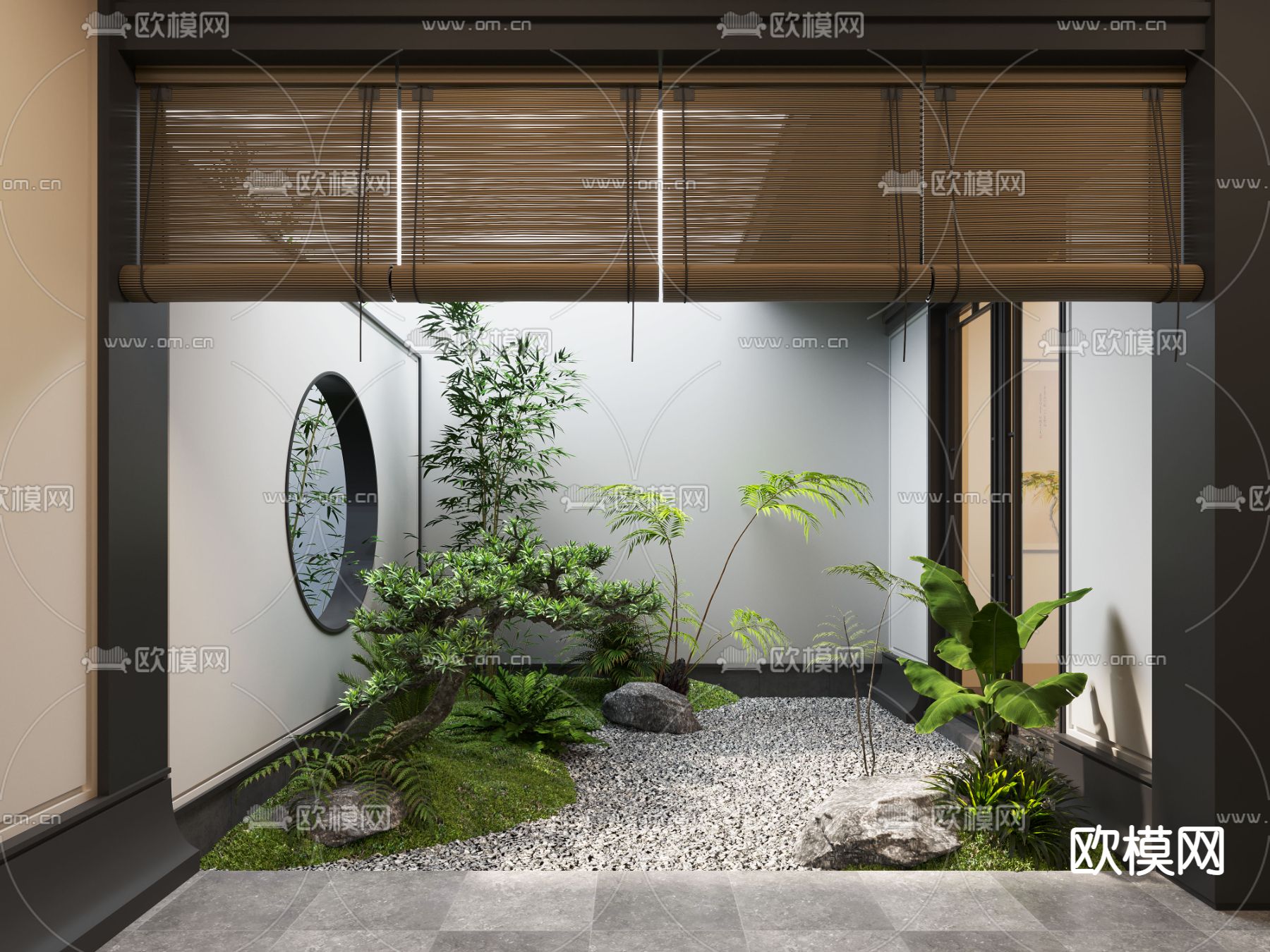 庭院景观 阳台花园3d模型下载