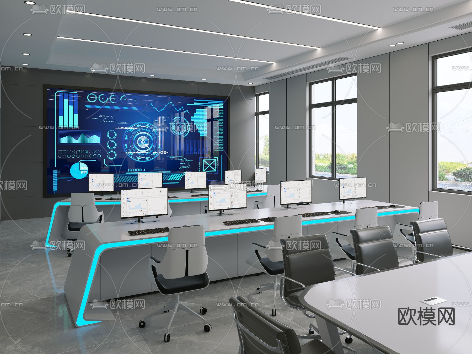 指挥中心 控制中心3d模型下载