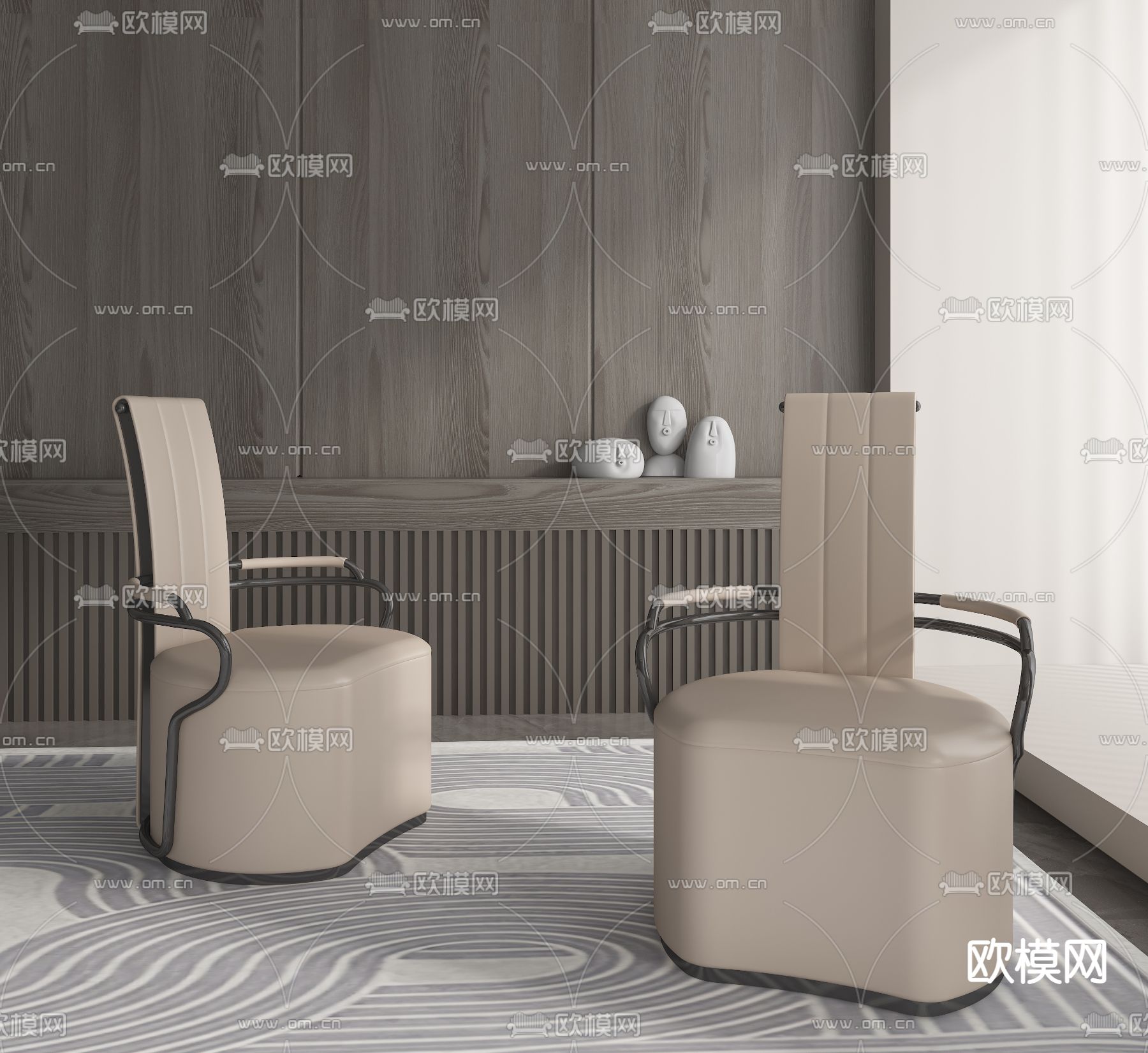 现代椅子 餐椅3d模型下载