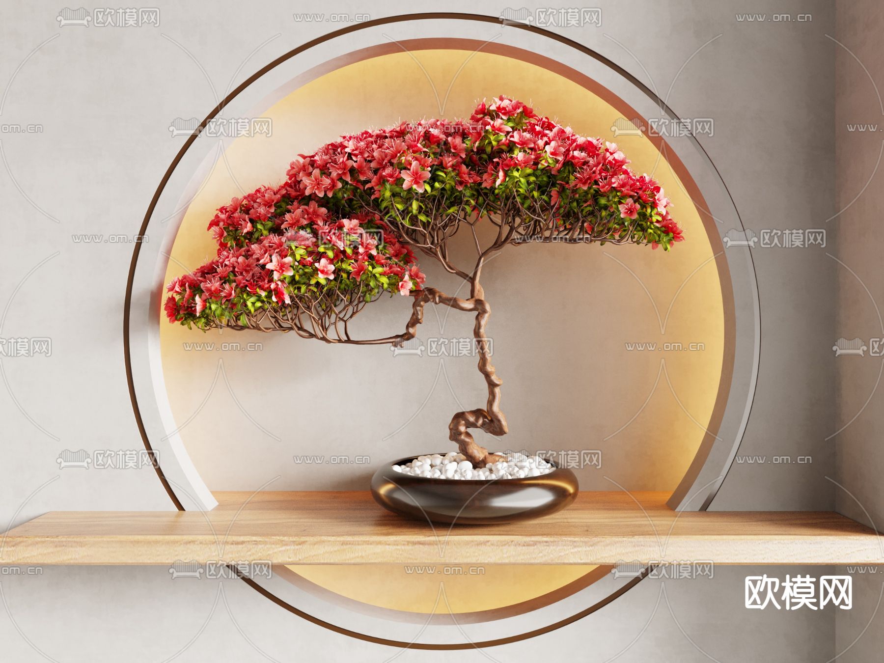 花卉盆栽 盆景3d模型下载