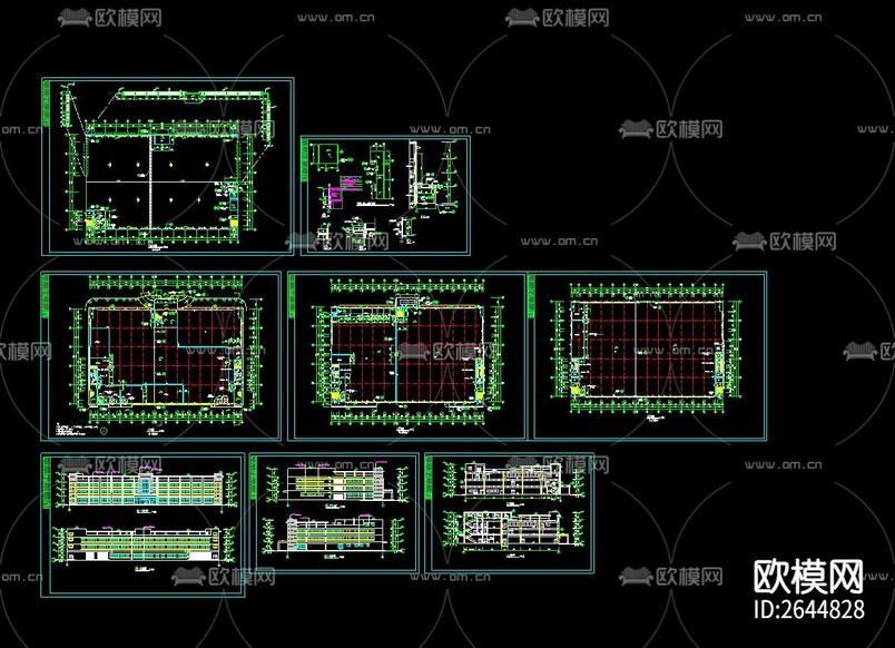 3層廠房建筑CAD施工圖下載