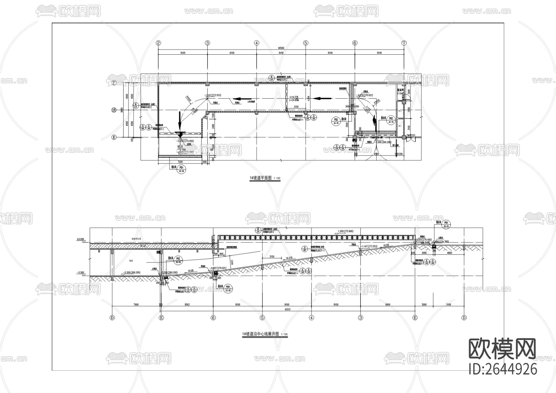 水土片区停车楼CAD施工图下载（渲染图8）