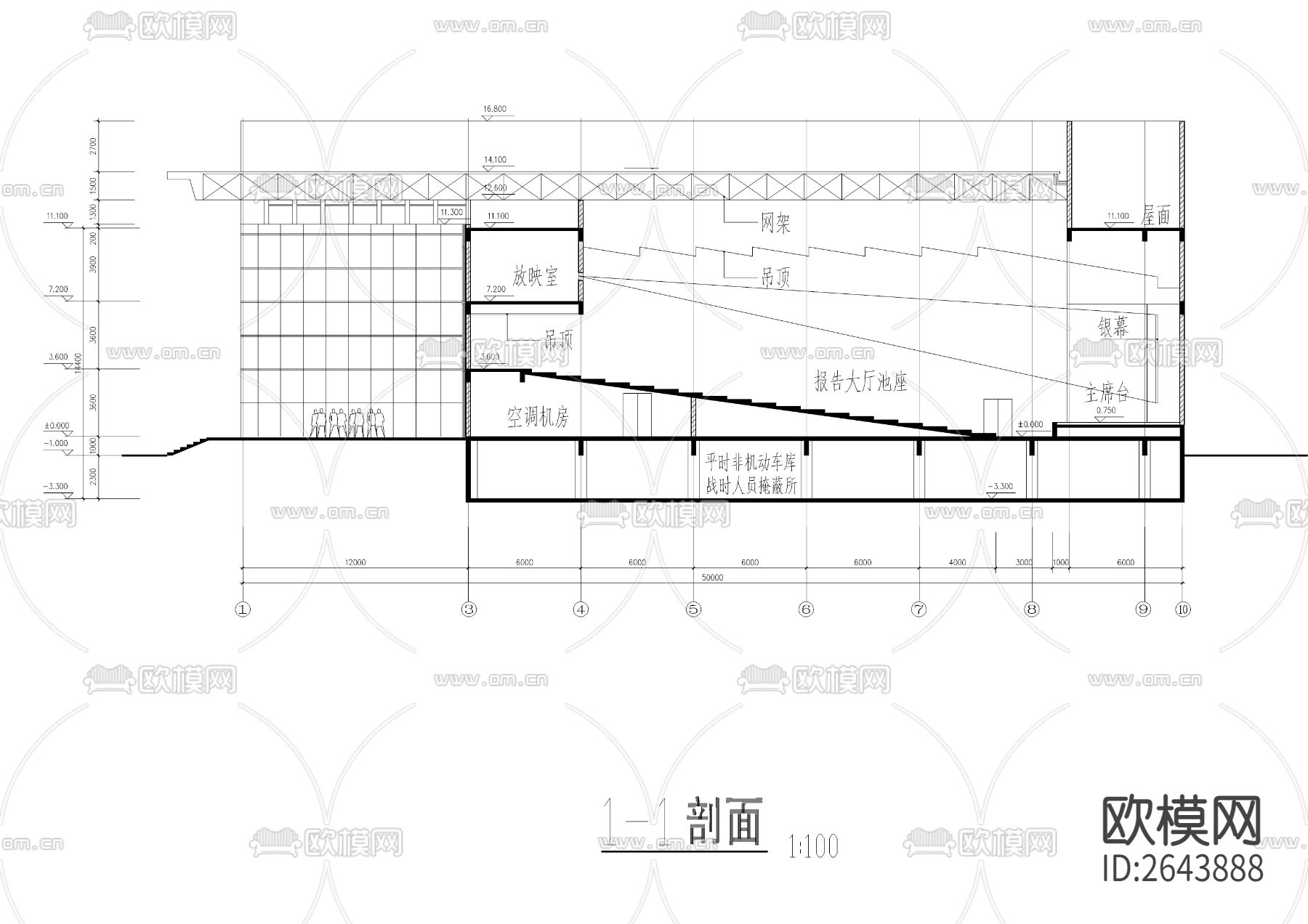 会议中心大楼CAD施工图下载（渲染图8）