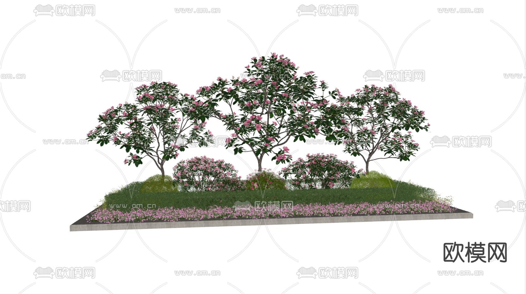 景观树池 花坛su模型下载（渲染图2）