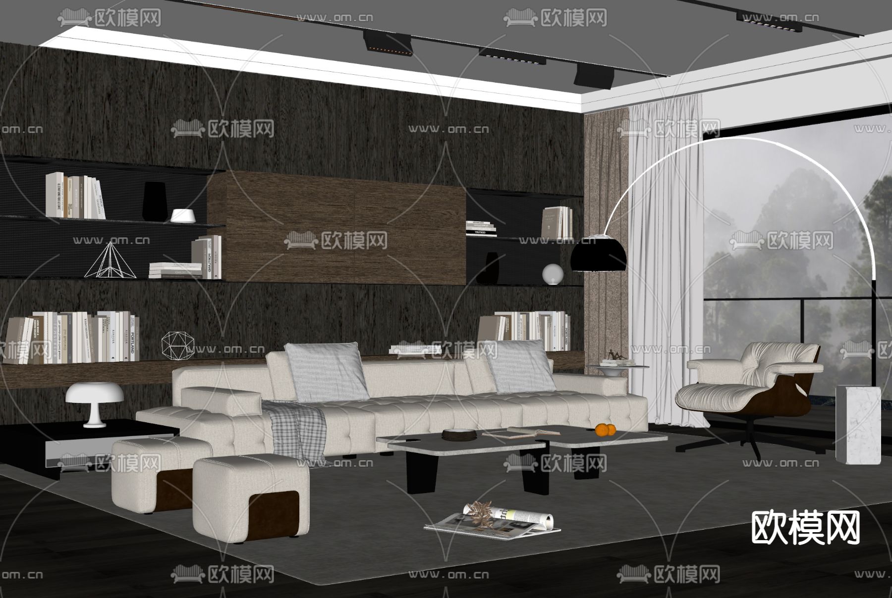 Minotti 沙发组合su模型下载（渲染图2）
