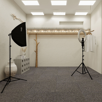  侘寂直播间 服饰直播间su模型 