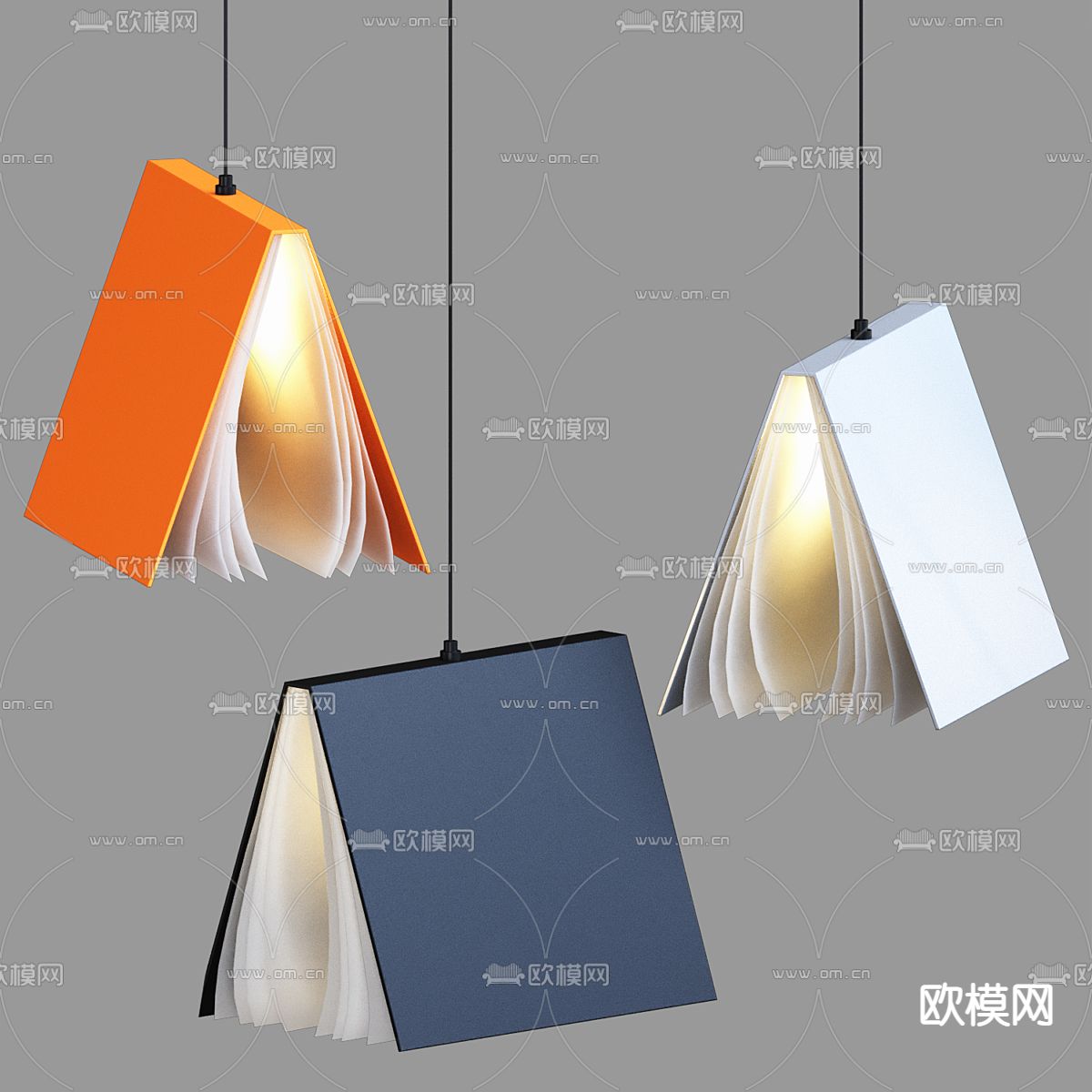 书籍吊灯 小吊灯su模型