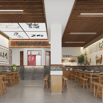 时辰包子店 早餐店3d模型